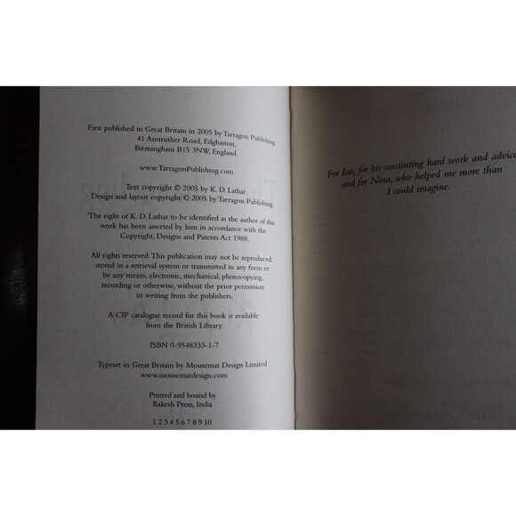 The Changeling K. D. Lathar SIGNED Numbered First UK Edition Proof Copy Bookmark - Picture 10 of 14